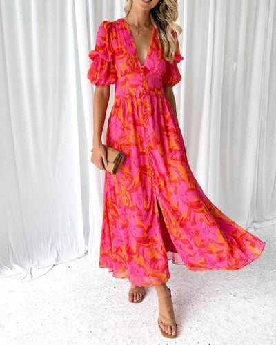 Zara - Rose red maxi dress