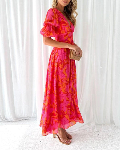 Zara - Rose red maxi dress