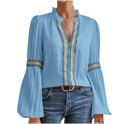 Valerie - Stunning V-Neck Blouse