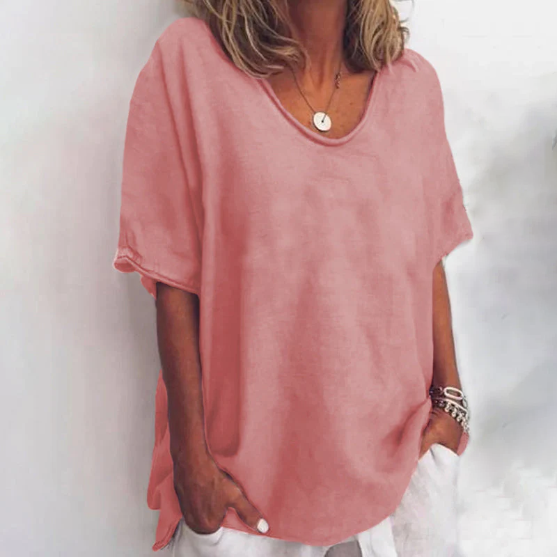 Frances - Comfortable V-Neck Shirt